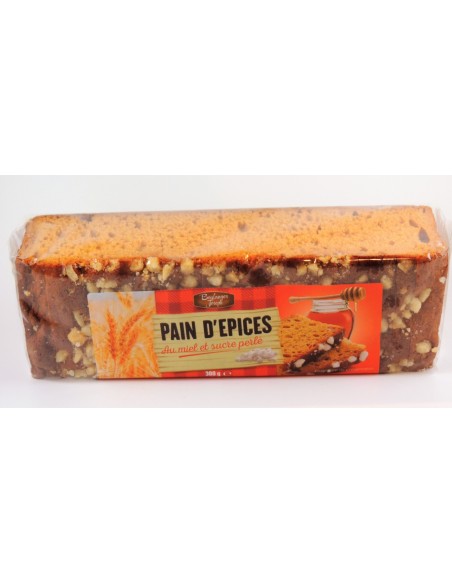 PAIN D EPICE AU MIEL ET SUCRE PERLE 300G .