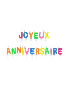 BOUGIES JOYEUX ANNIVERSAIRE  .