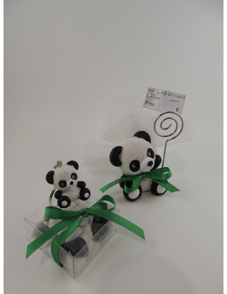 Tirelire panda boite fond vert
