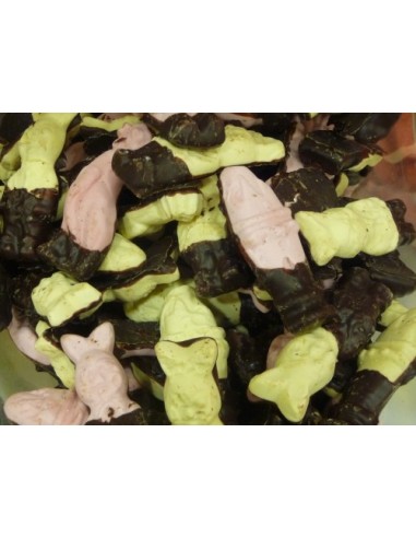 80 GUIMAUVES PAQUES NOIR MI ENROBEES