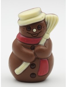 BONHOMME DE NEIGE LAIT 9CM x 5,7CM x 4CM 40G