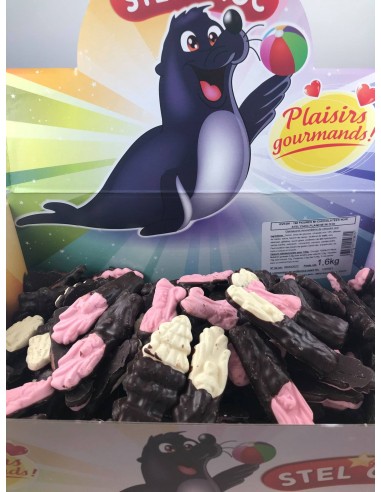 GUIMAUVES MI ENROBEES NOIR GM X 80 PIECES .