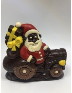 PERE NOEL TRACTEUR NOIR 13,5CM x 14,5CM x 4,5CM 150G