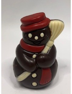 BONHOMME DE NEIGE NOIR 9CM x 5,7CM x 4CM 40G