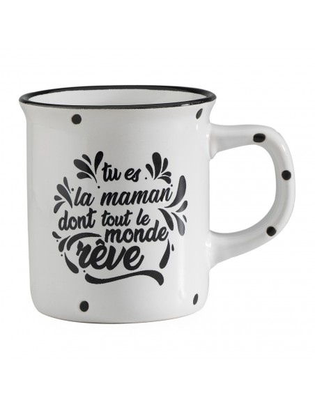 MUG TASSE MAMAN BORD NOIR D9 H 9,5CM définitivement épuisé 12 2025