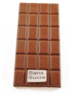 TABLETTE CHOCOLAT LAIT SANS SUCRE 100G