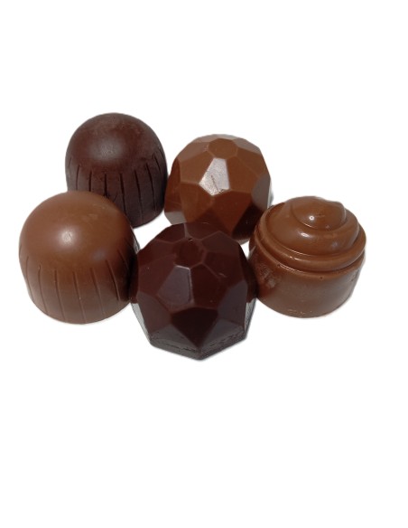 BOITE PLEXI RONDE PM BONBONS DE CHOCOLAT SANS SUCRE 160g