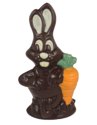 LAPIN CAROTTE NOIR 18,5CM x 10CM x 5,5CM 150G