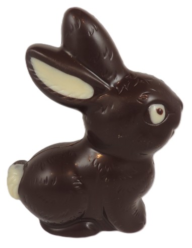 LAPIN POMPON NOIR 13CM x 10CM x 4,5CM 100G