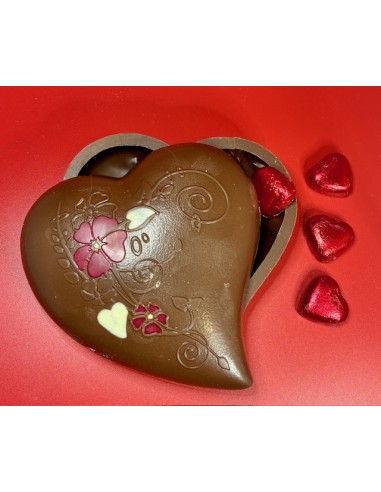 COEUR GM FLEURI LAIT GARNI PRALINES