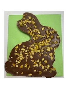 TABLETTE LAPIN CHOCOLAT LAIT PISTACHE 90G.