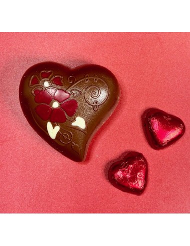 MINI COEUR FLEURI LAIT 5 PRALINES .